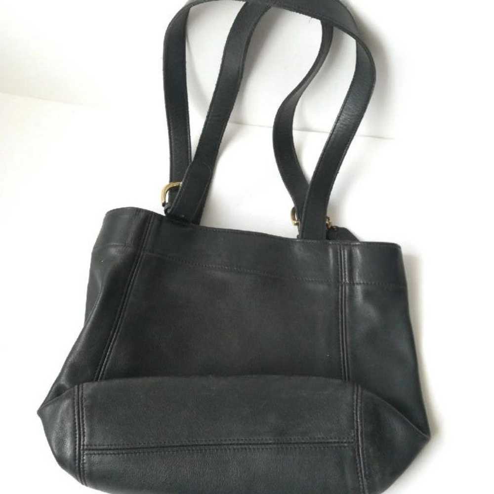 Vintage Coach Black Leather Handbag - image 2
