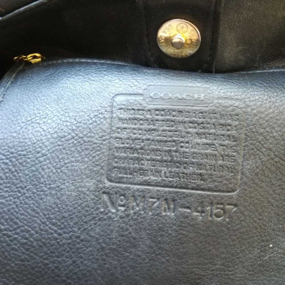 Vintage Coach Black Leather Handbag - image 4