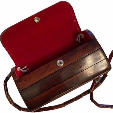 Vintage wood handbag/purse