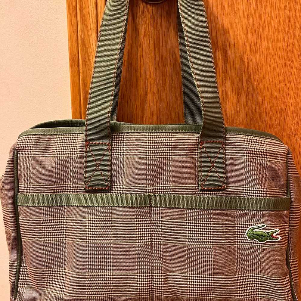 Vintage Lacoste Green Fabric Tote - image 1