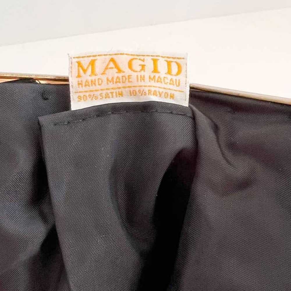MAGID Women's VINTAGE Black Bead Snap Top Handmad… - image 6