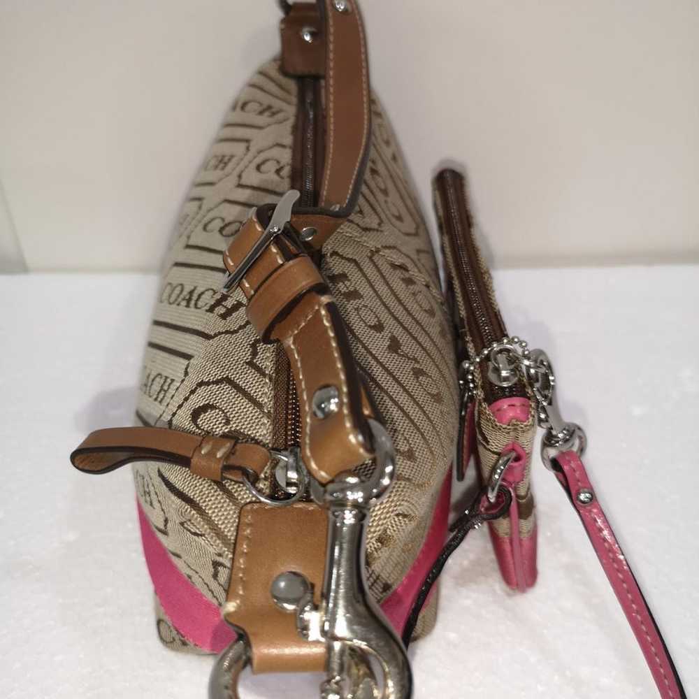 RARE Vintage Coach Handbag/ Wristlet Set - image 6