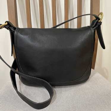 Vintage Coach black Fletcher leather crossbody ba… - image 1