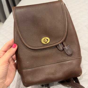 バッグ Vintage Coach old Backpack 9960 yellow Vintage Old Coach 9960 Leather Backpack Yellow 20 x 21 x