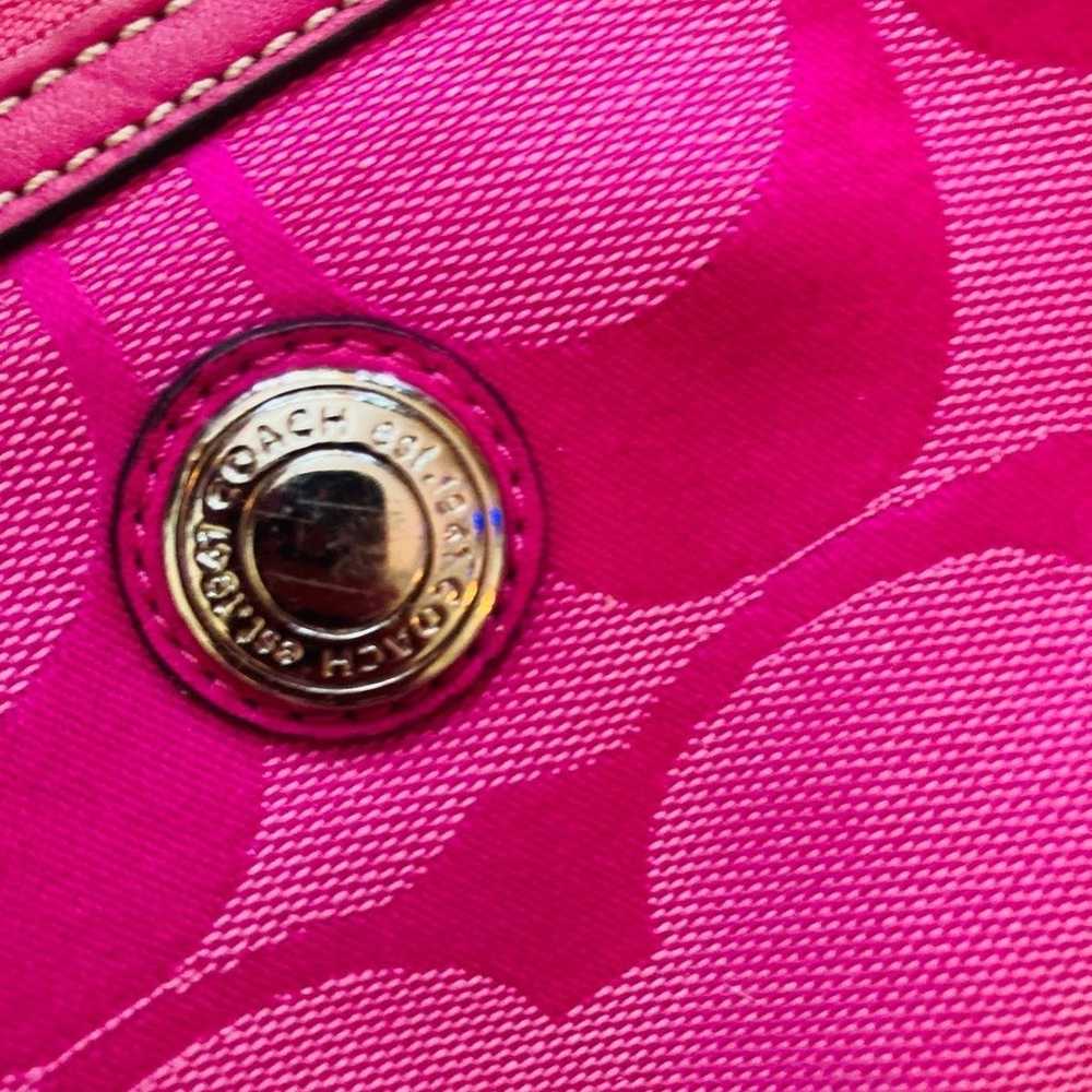 RARE vintage Y2K signature coach c logo fushia ho… - image 1