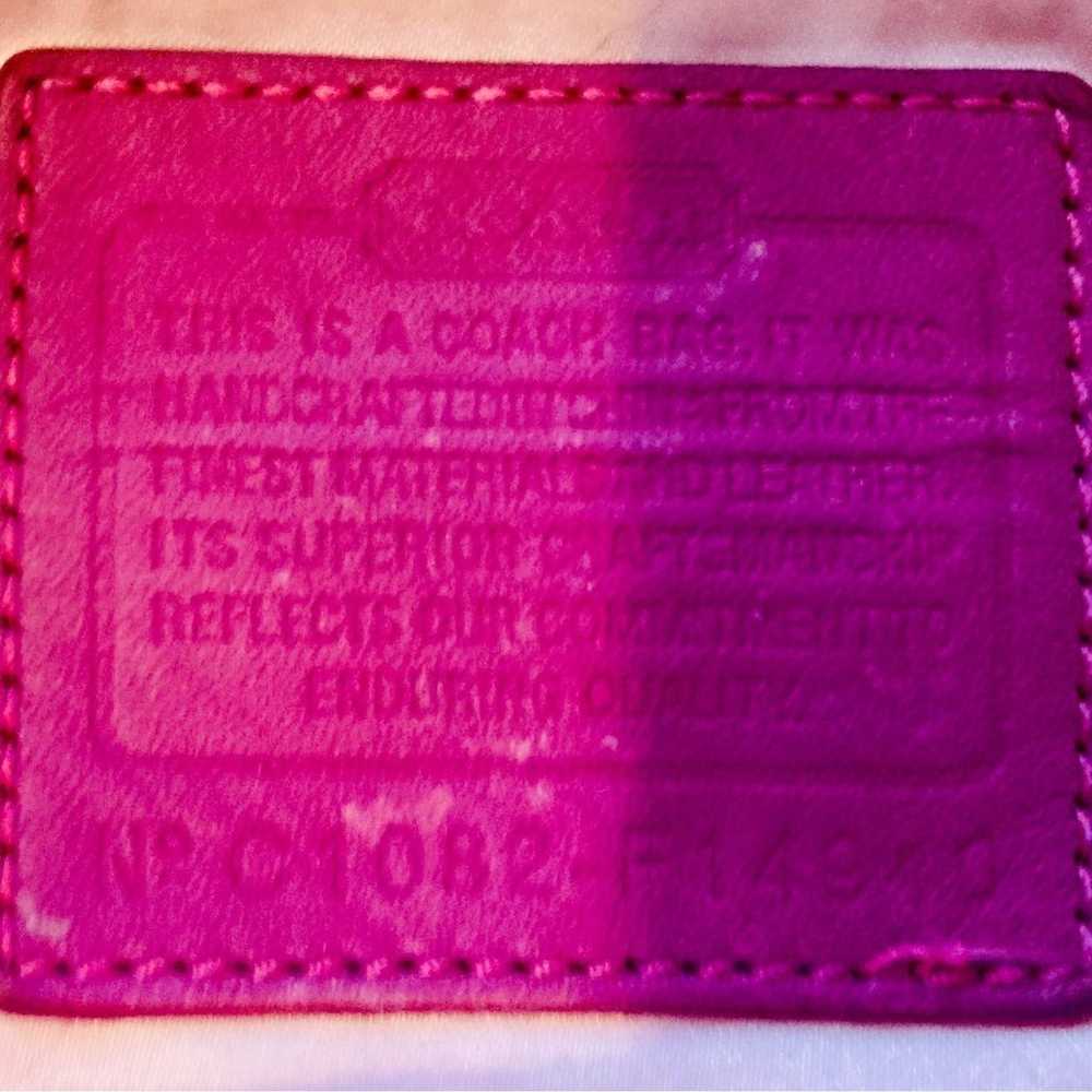 RARE vintage Y2K signature coach c logo fushia ho… - image 2