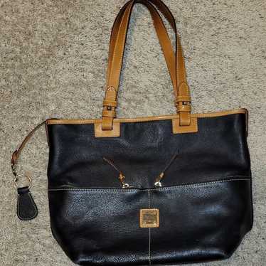 Dooney & Bourke Black Pebble Leather Large Purse/… - image 1