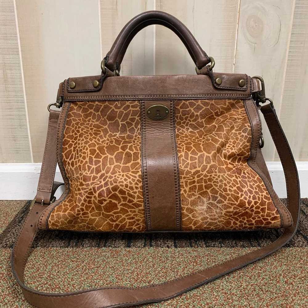 Fossil Vintage Revival Satchel and Wallet Giraffe… - image 2