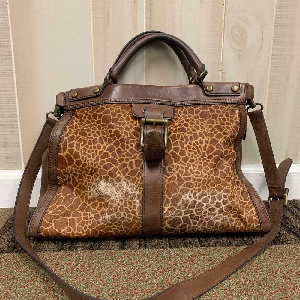 Fossil Vintage Revival Satchel and Wallet Giraffe… - image 3