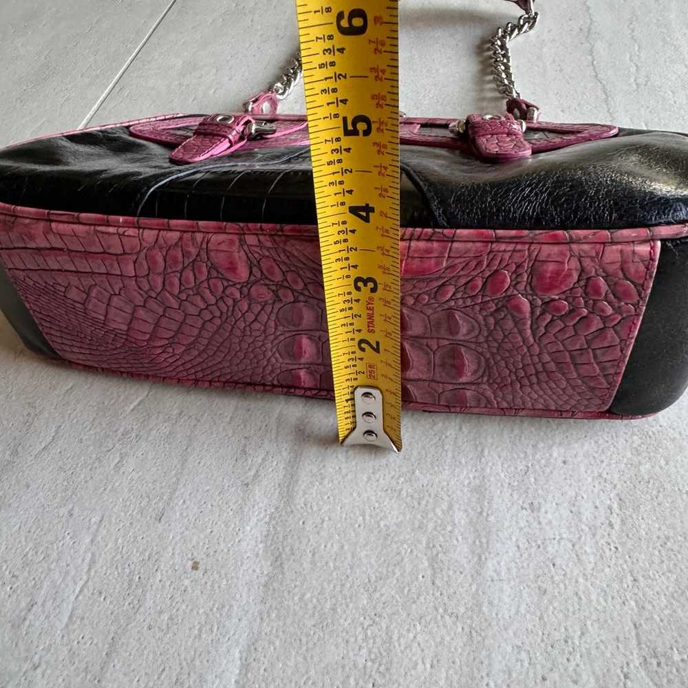 Isabella Fiore Croc Leather Detail Handbag Barbie… - image 7
