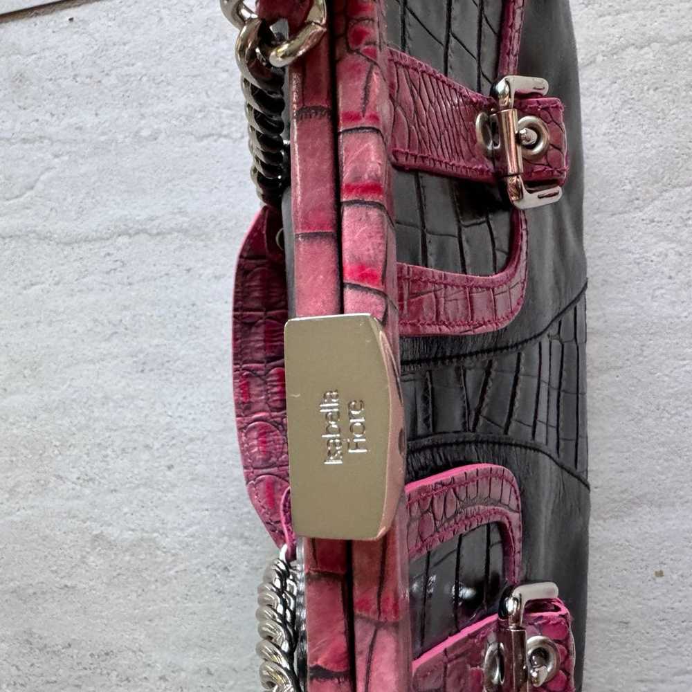 Isabella Fiore Croc Leather Detail Handbag Barbie… - image 8