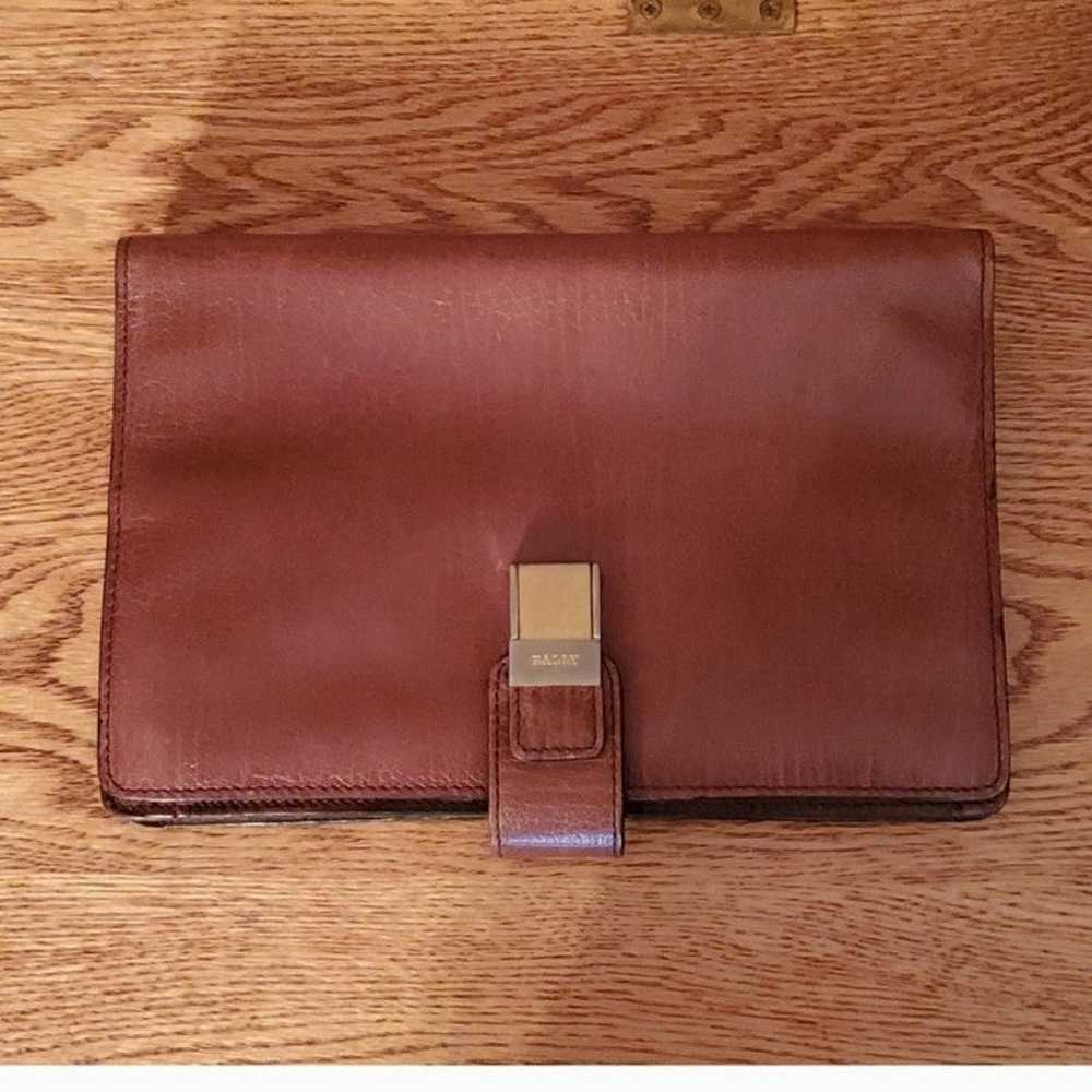 Bally Vintage Brown Leather Portfolio - image 1