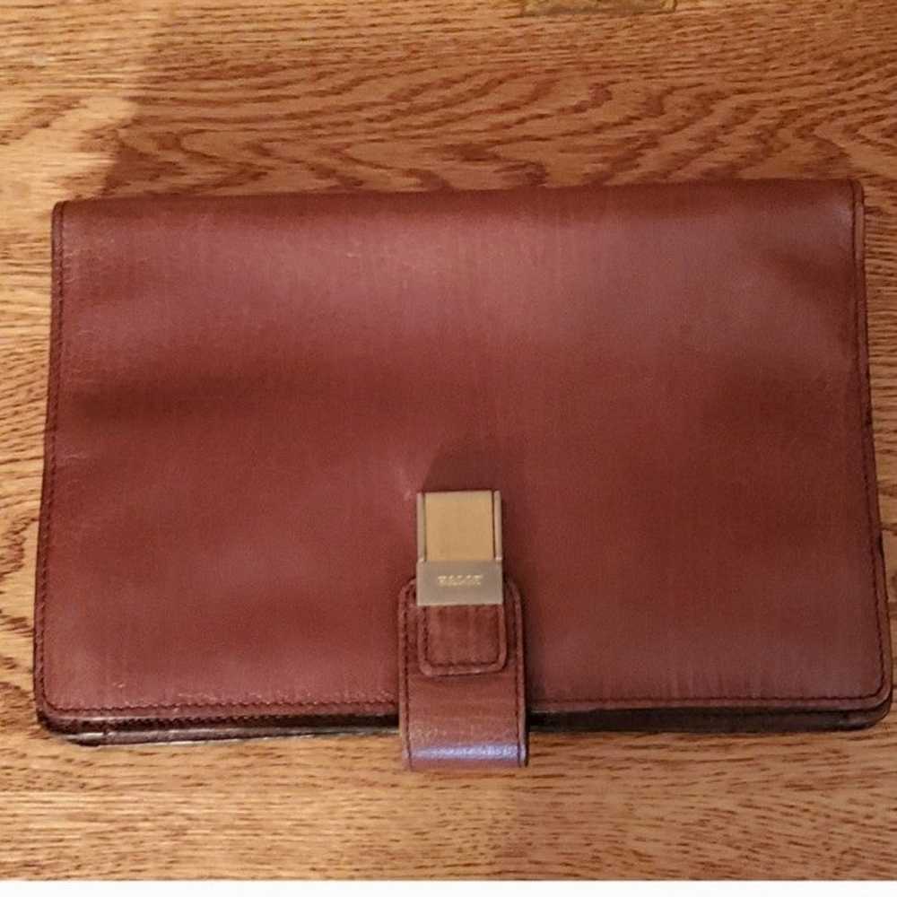 Bally Vintage Brown Leather Portfolio - image 2