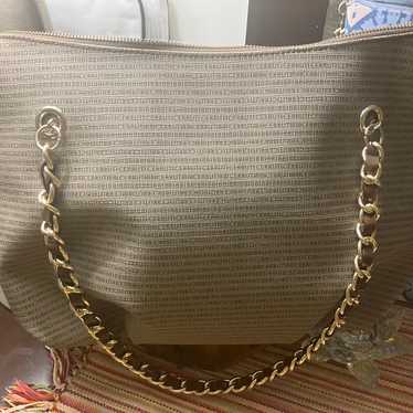 CERRUTI 1881 Women's Handbag Leather in Beige | Second Hand