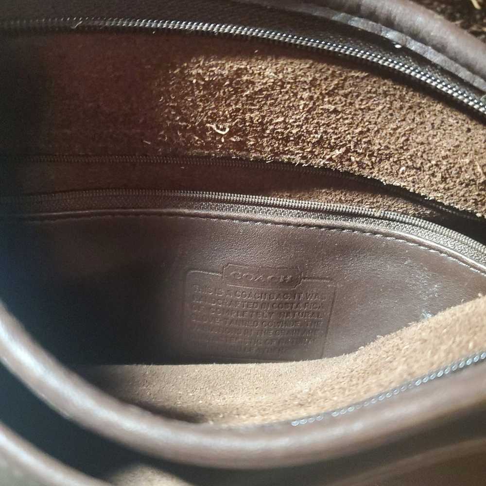 Vintage Coach Purse Brown Leather Shoulder Bag - image 7