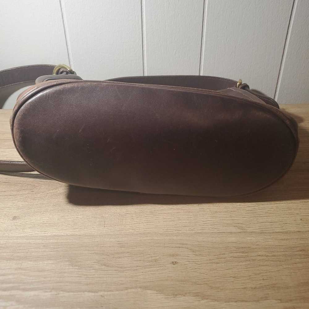 Vintage Coach Purse Brown Leather Shoulder Bag - image 8