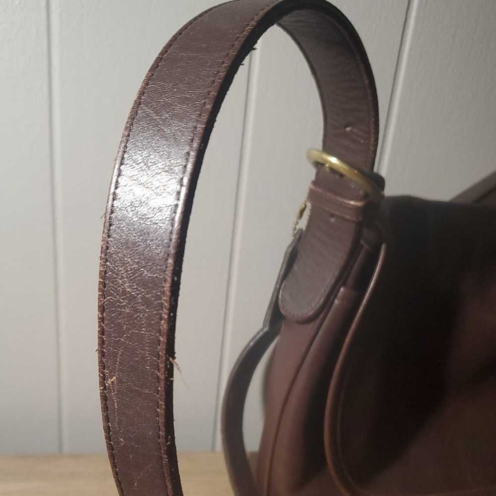 Vintage Coach Purse Brown Leather Shoulder Bag - image 9