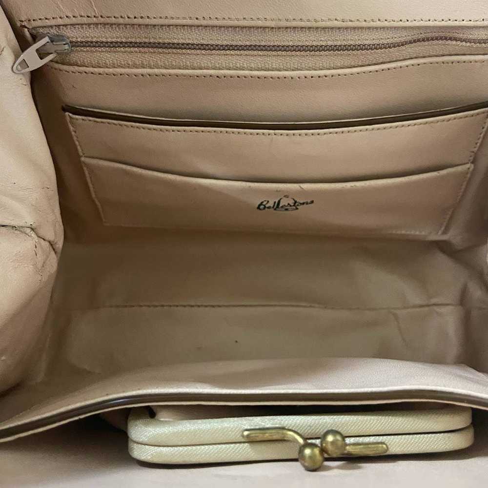 Bellestone Vintage Brown Purse Bag Gold Tone Snap… - image 8