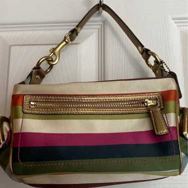 Coach Beige/Multicolor hotsell Pebble Leather/Smooth Leather Satchel