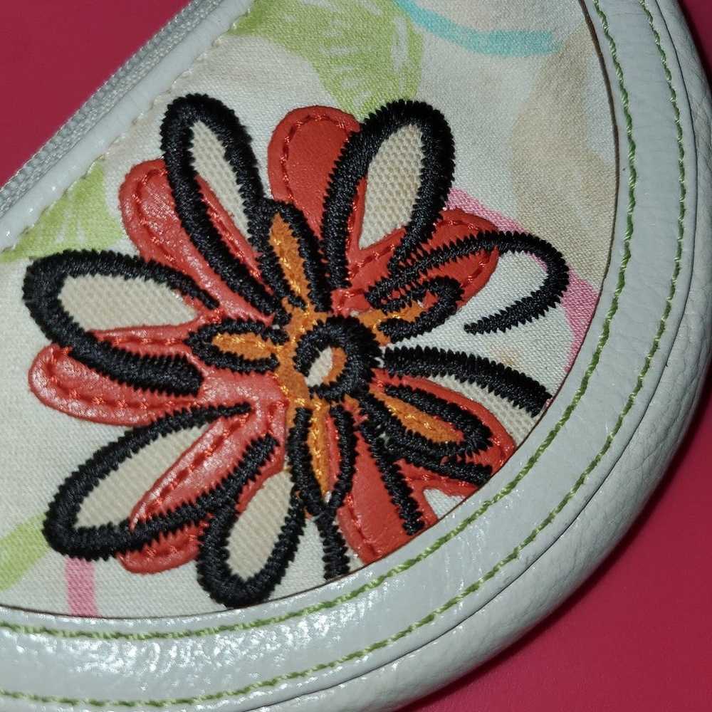 Vintage Floral Embroidered Scribble Pastel Signat… - image 5