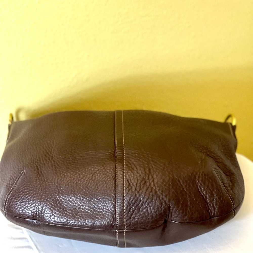 COACH~STUNNING VINTAGE~Brown Pebble Leather Hobo … - image 8