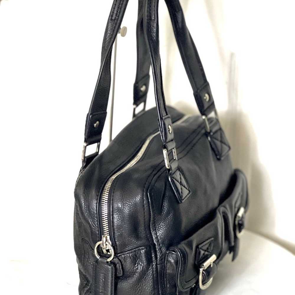 MICHAEL KORS~RARE-VINTAGE~Black Pebble Leather Ha… - image 2