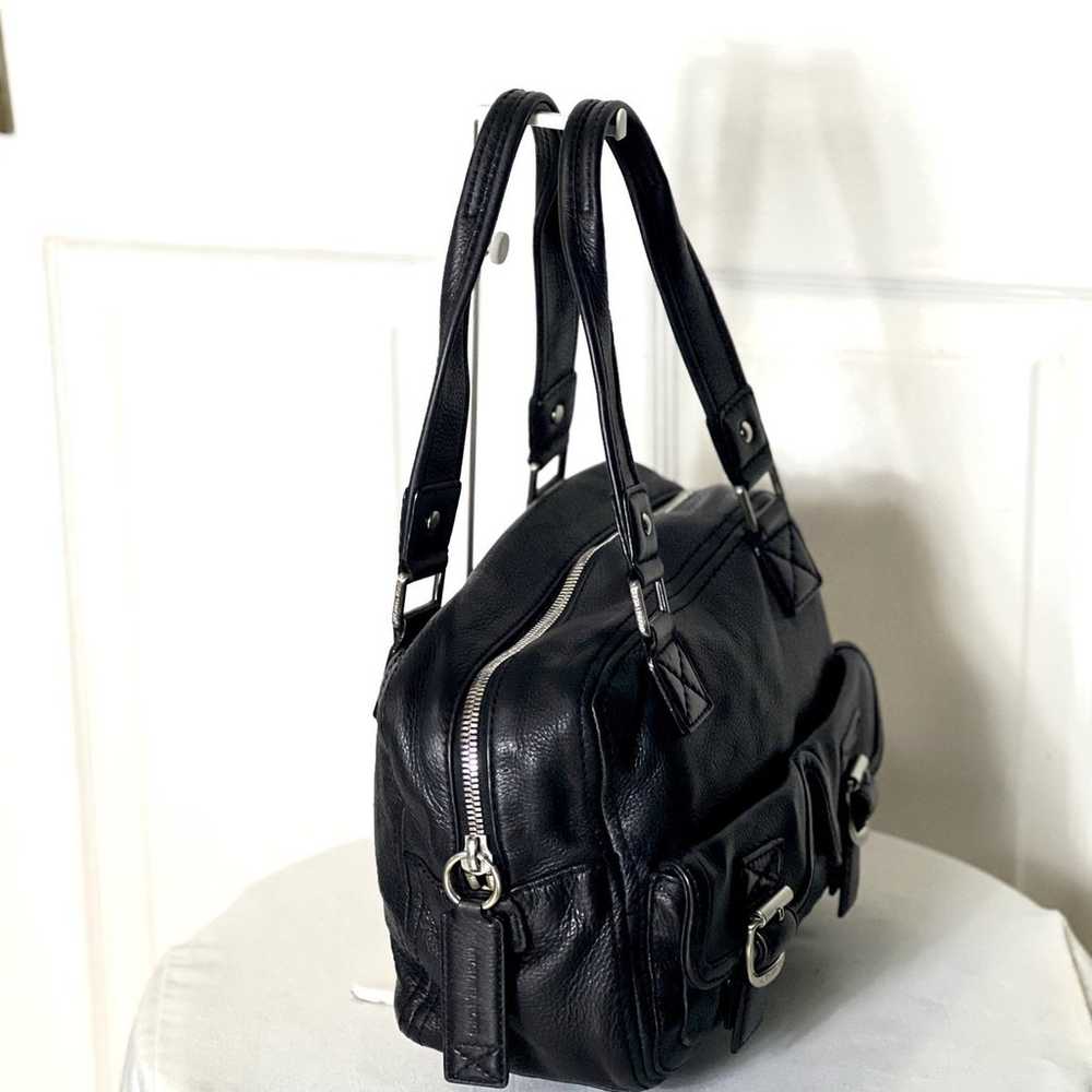 MICHAEL KORS~RARE-VINTAGE~Black Pebble Leather Ha… - image 3