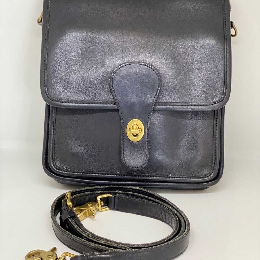 VINTAGE - COACH BLACK Leather Willis Bag No. L7C-… - image 1