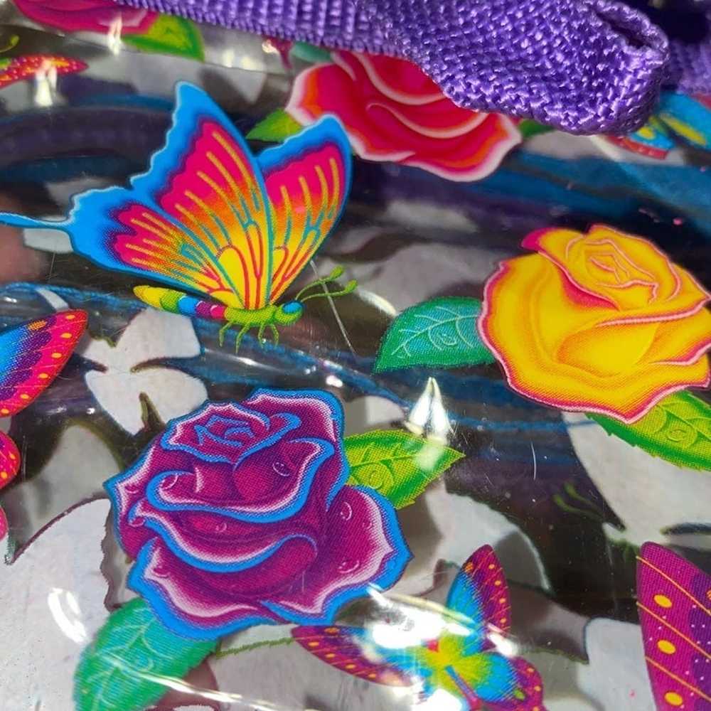Vintage Lisa Frank clear roses butterfly mini bac… - image 4