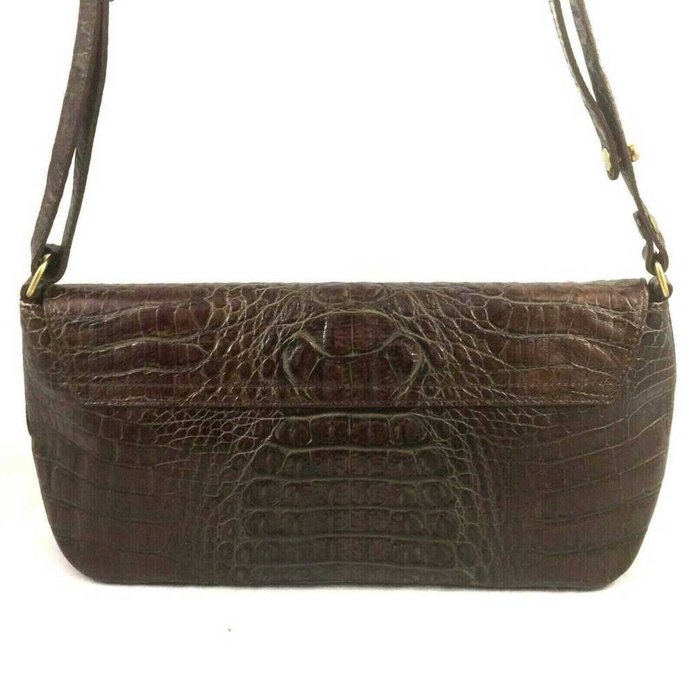 Brahmin Bag Handbag Shoulder Leather Croc Alligat… - image 3