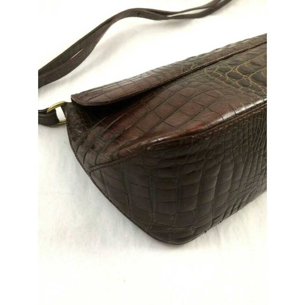 Brahmin Bag Handbag Shoulder Leather Croc Alligat… - image 8