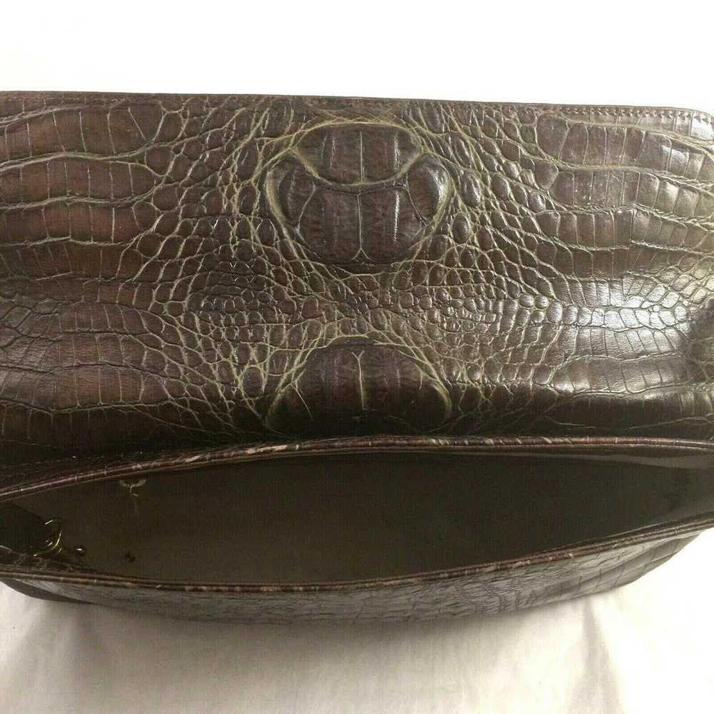 Brahmin Bag Handbag Shoulder Leather Croc Alligat… - image 9