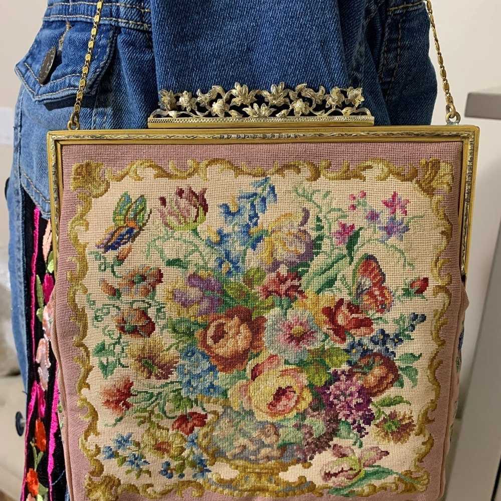 Vintage Tapestry Evening Bag - image 2