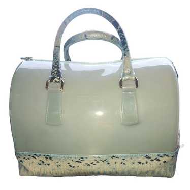 Furla Vinyl Jelly buy Baby Blue Bag with Silver Chain