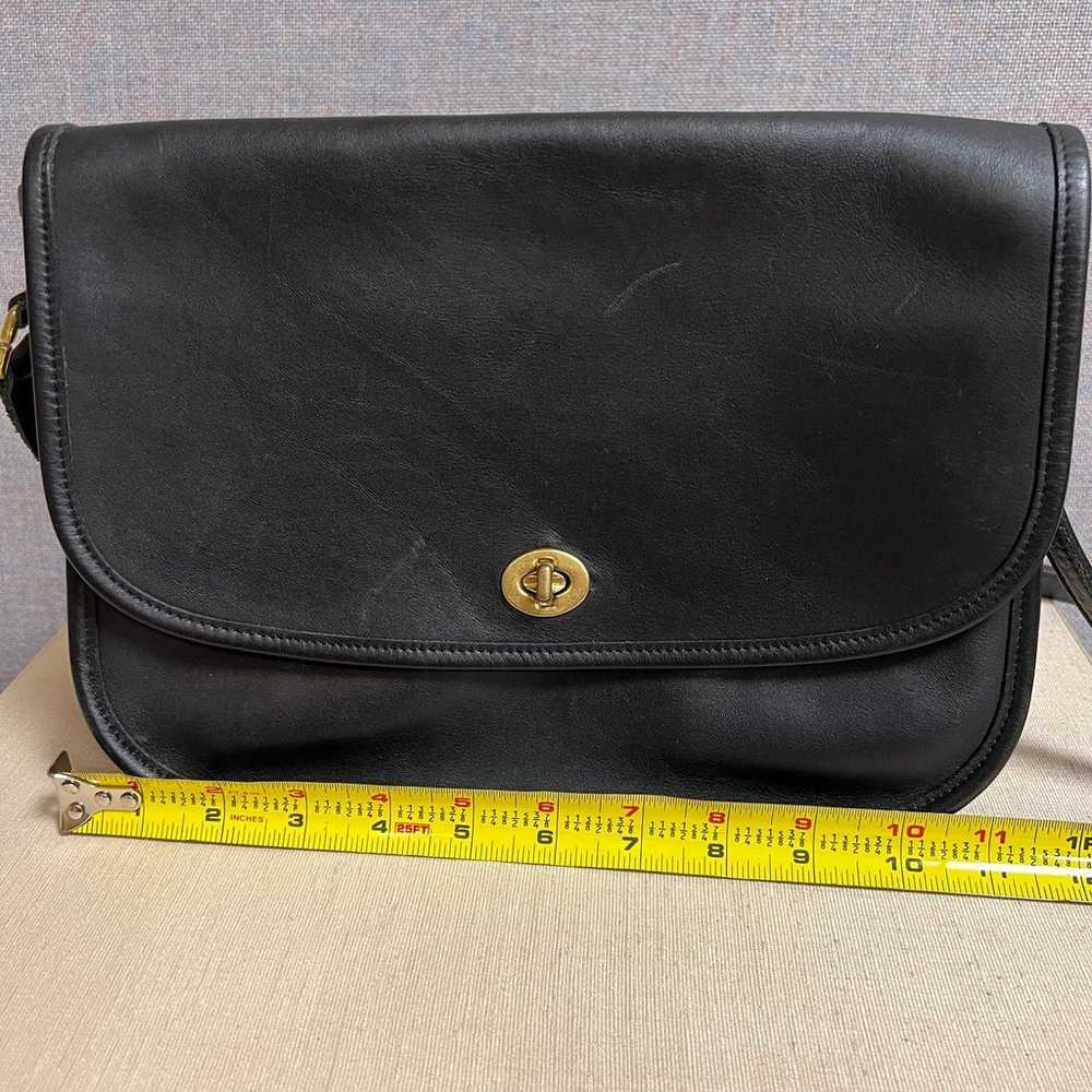 Vintage Coach City Bag 9790 Black Leather With Br… - image 10