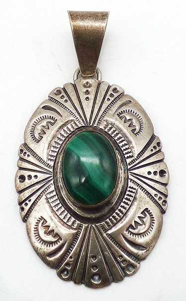 Albert Platero Sterling Malachite Pendant