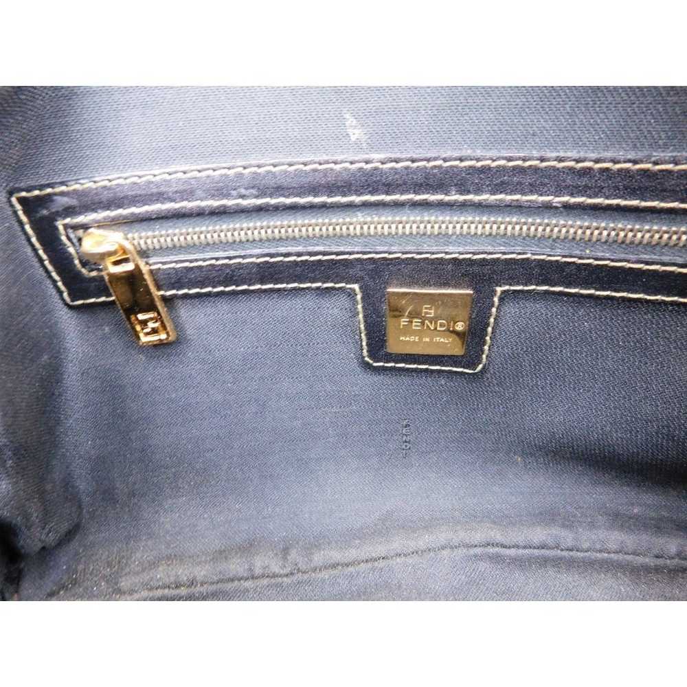 Authentic Vintage Fendi Checkered Leather Trim Sh… - image 11