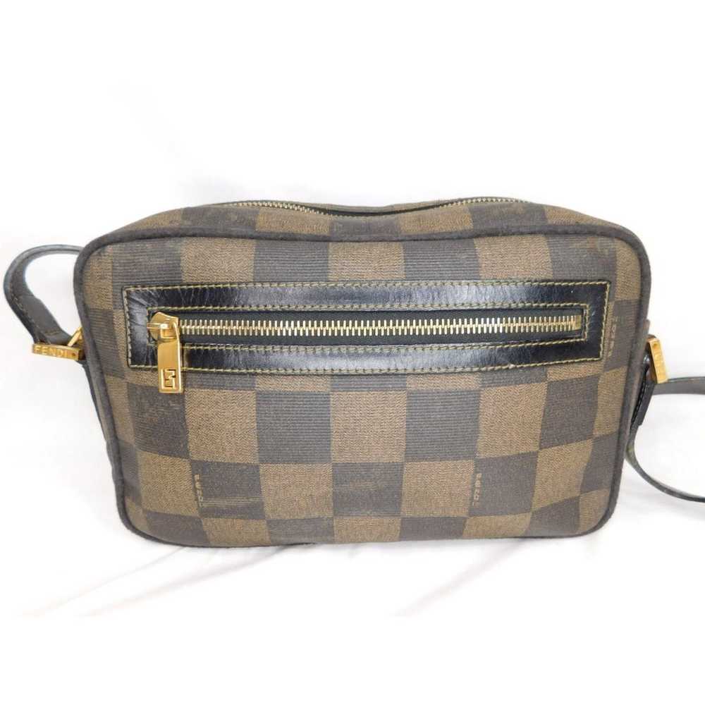 Authentic Vintage Fendi Checkered Leather Trim Sh… - image 1