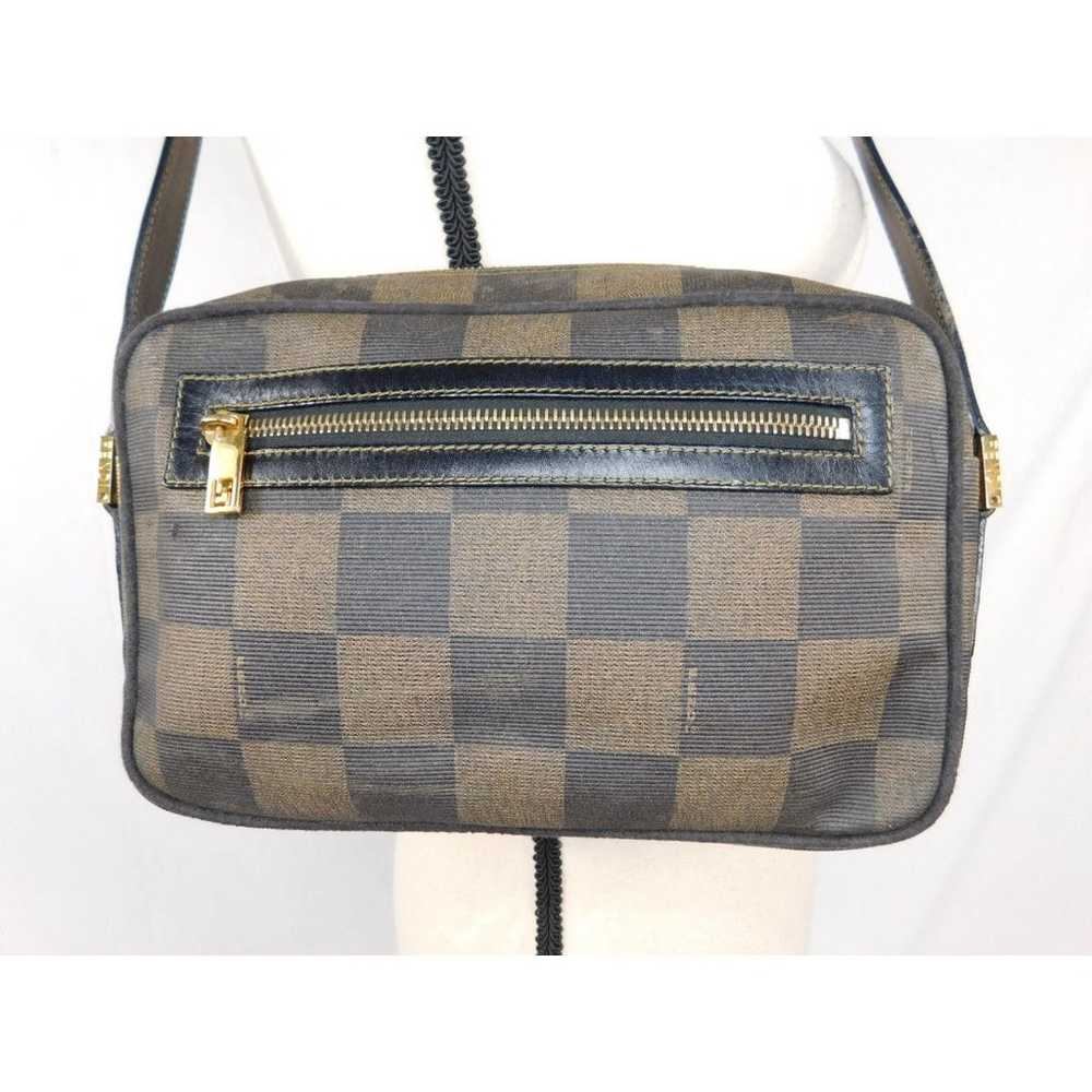 Authentic Vintage Fendi Checkered Leather Trim Sh… - image 2