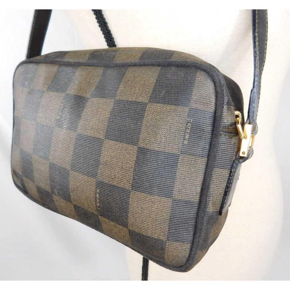 Authentic Vintage Fendi Checkered Leather Trim Sh… - image 6