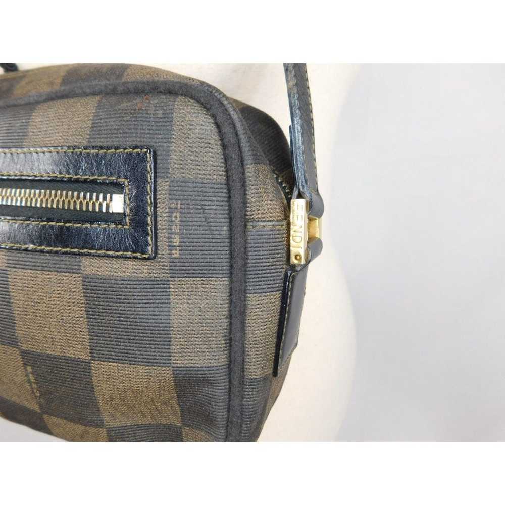 Authentic Vintage Fendi Checkered Leather Trim Sh… - image 8
