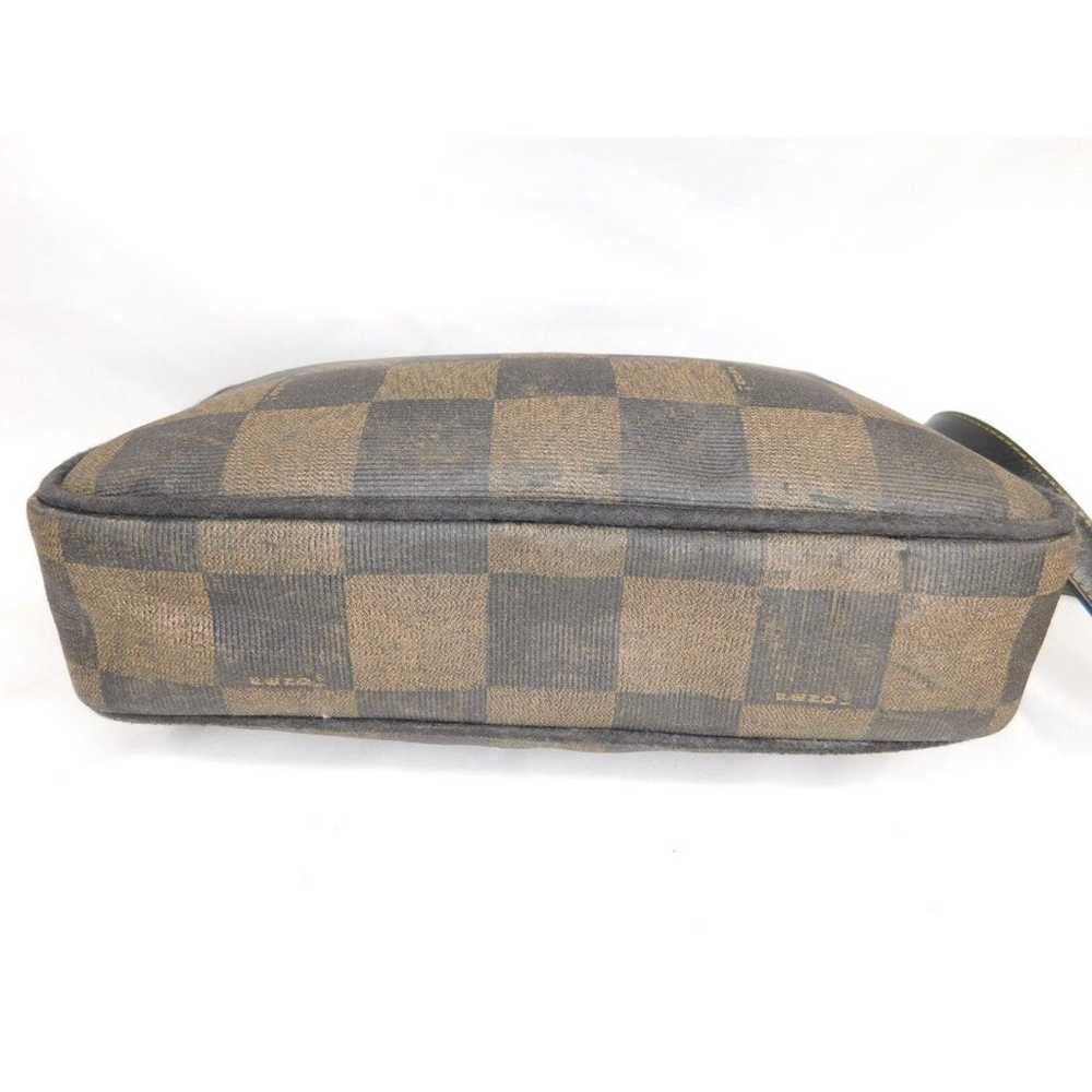 Authentic Vintage Fendi Checkered Leather Trim Sh… - image 9