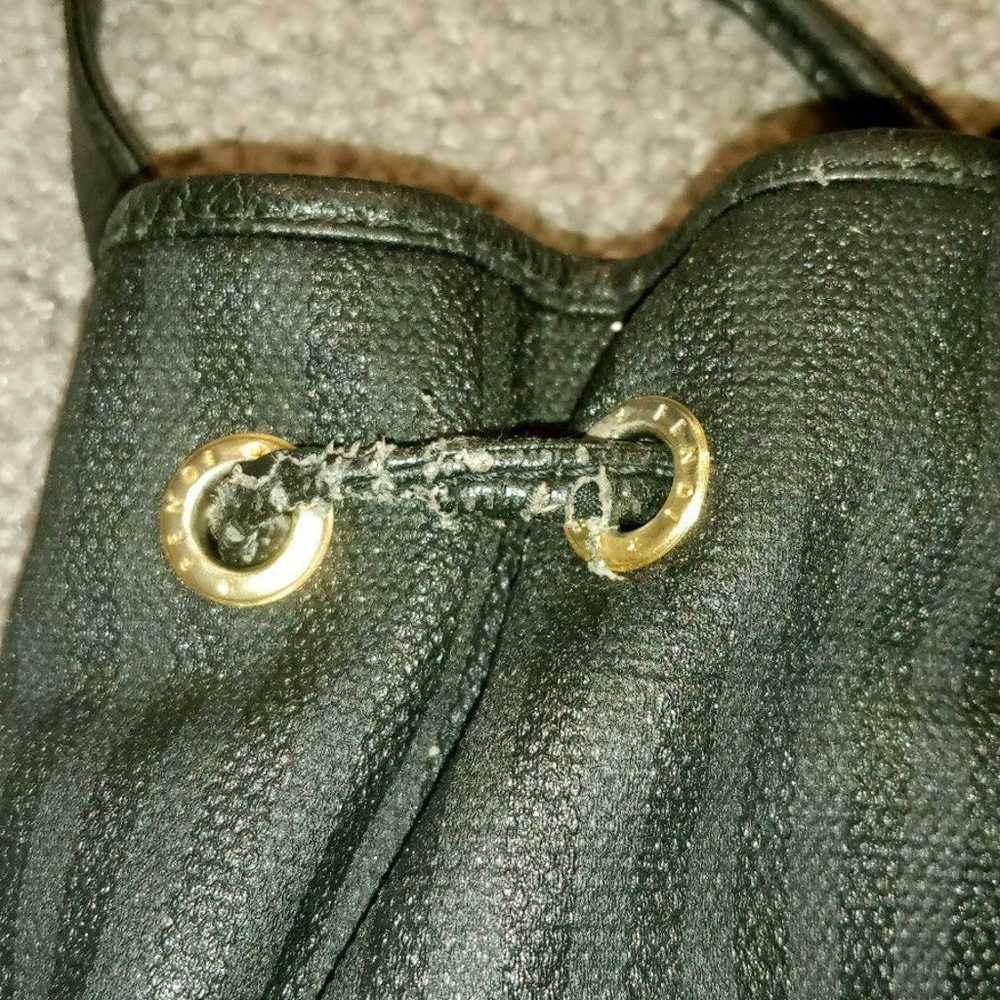 Fendi Vintage Black Drawstring Leather Purse Shou… - image 10