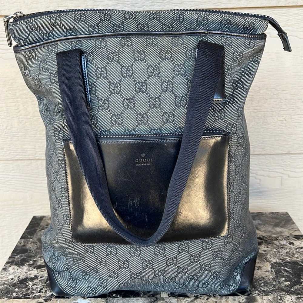 Gucci GG Web Monogram Canvas Tote - image 1