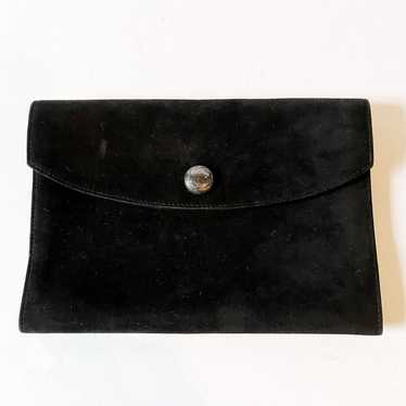 Authentic HERMES Pochette Rio Suede Leather Clutch