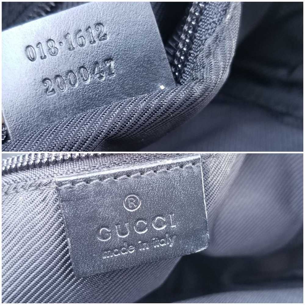 Lovely vintage Gucci GG  dark canvas with leather… - image 11