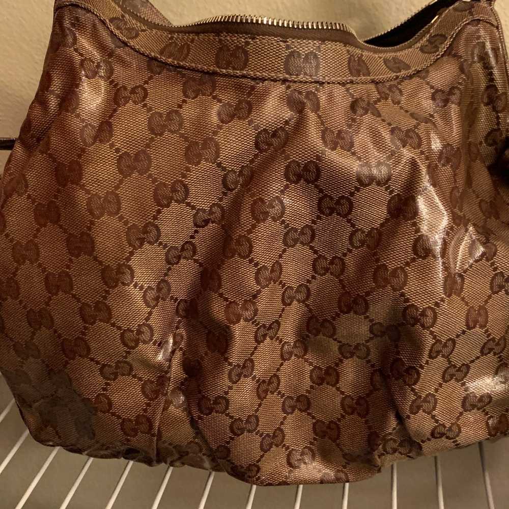 Gucci Web Beige GG Crystal Coated Canvas - image 3