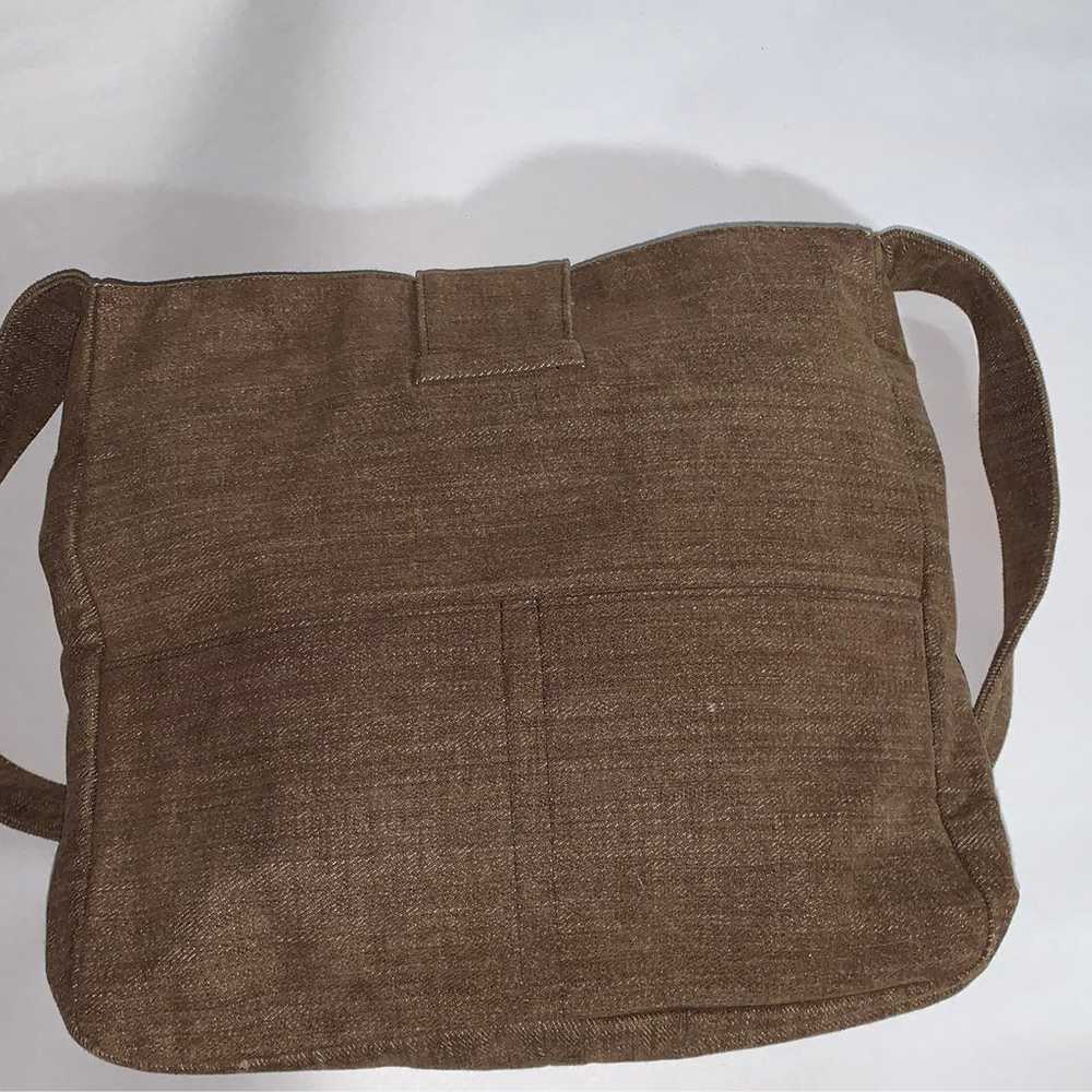 vintage GIVENCHY brown brushed cotton shoulderbag - image 3