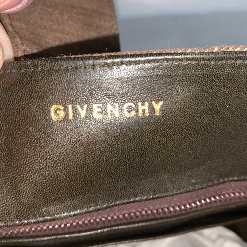 vintage GIVENCHY brown brushed cotton shoulderbag - image 6