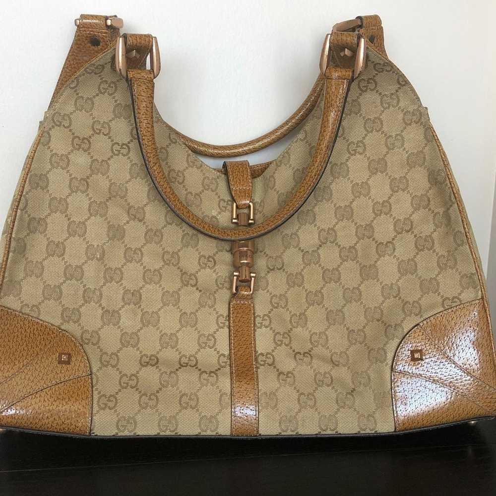 Authentic Vintage Gucci Jackie O GG Canv - image 2